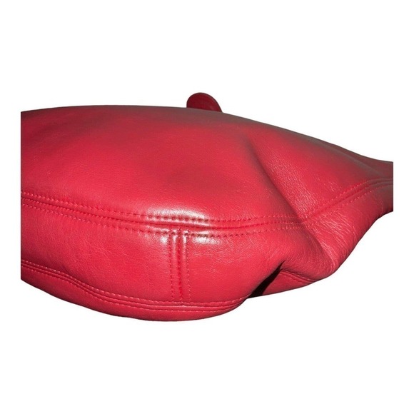 COACH Soho Women’s Vintage Buckle Red 'Poppy' Leather Hobo Bag Made in USA - Picture 10 of 16